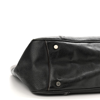 Burberry Textured Calfskin Tote Black 8 of 12