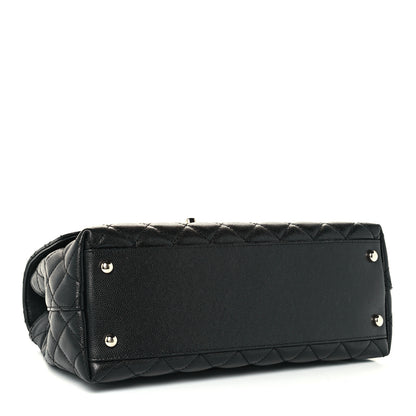 Chanel Caviar Lizard Quilted Small Coco Handle Flap Black 4 of 11