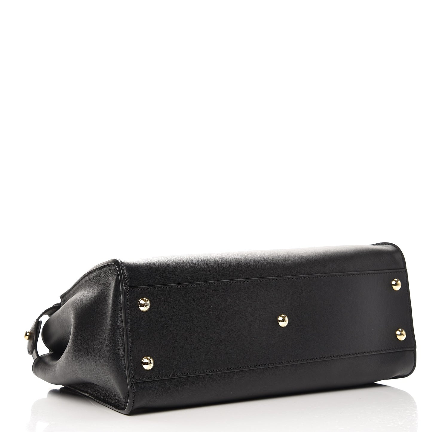 Vitello Seta Shiny Nappa Medium Peekaboo Iconic Satchel Black