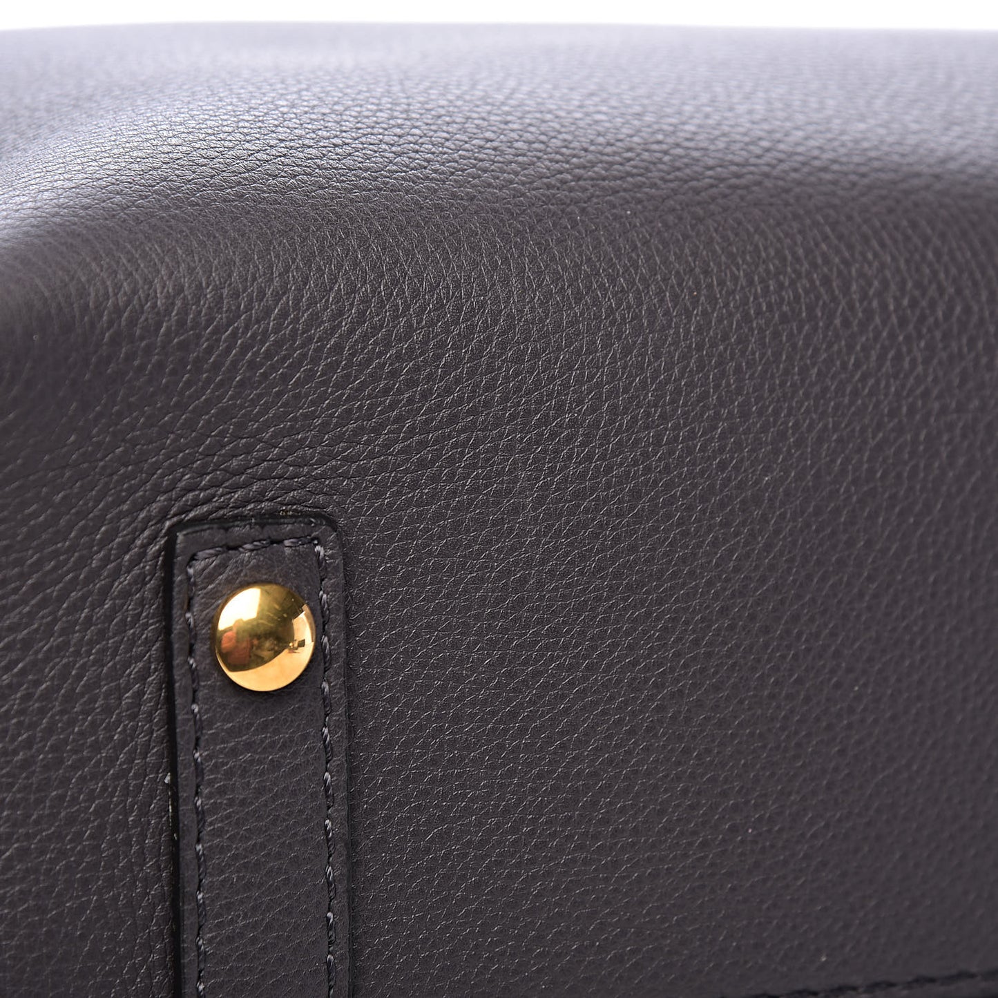 Soft Grain Calfskin Medium Belt Bag Marais Charcoal Grey