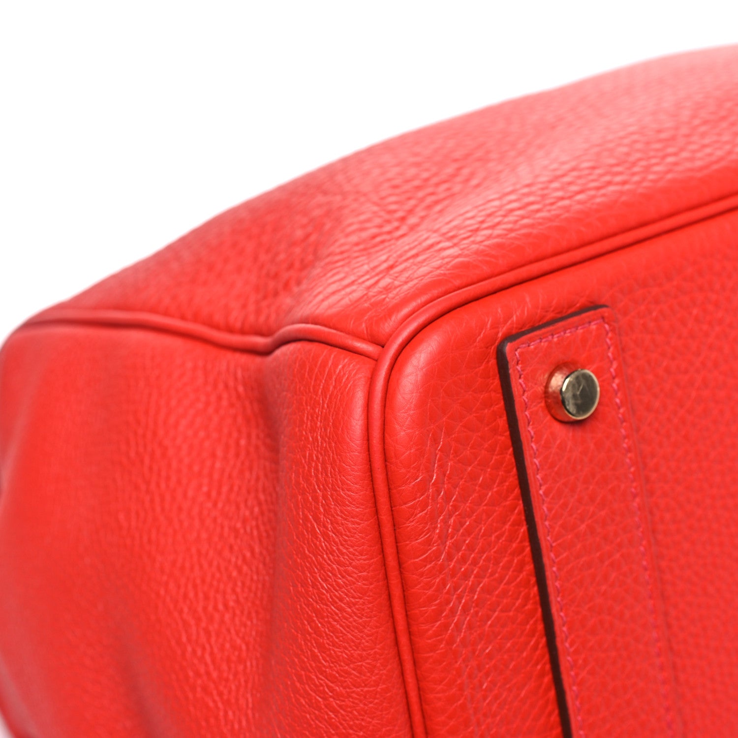 Hermes Togo HAC Birkin 40  Rouge Casaque 10 of 11