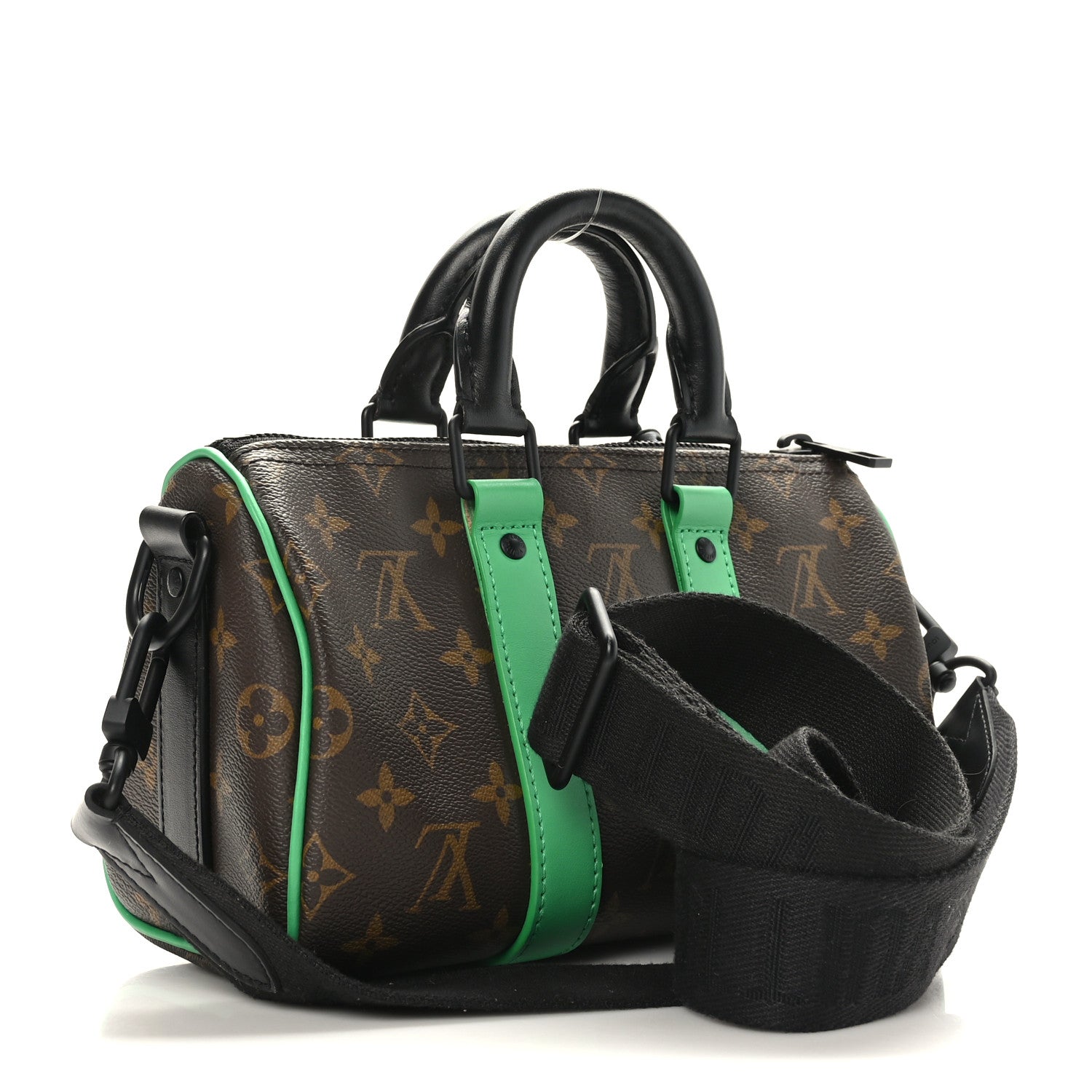 Louis Vuitton Monogram Macassar Keepall Bandouliere 25 Minty Green 3 of 9