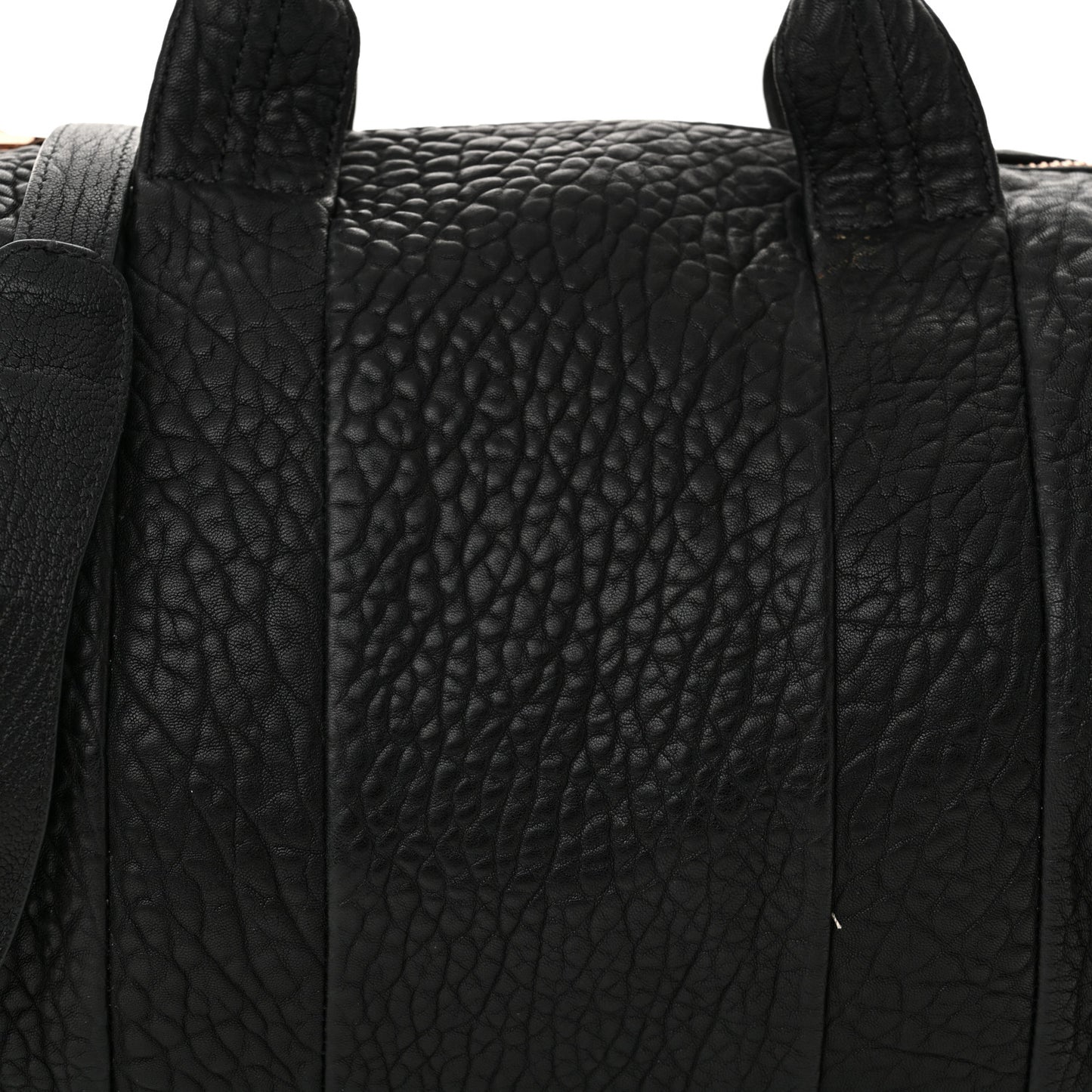 Pebbled Lambskin Rocco Black Rose Gold Hardware