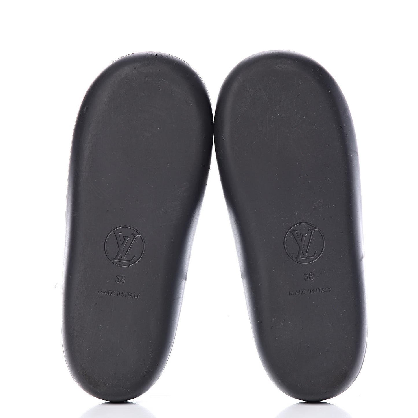 Metallic Calfskin Monogram Logo Sunbath Slide Sandals 38