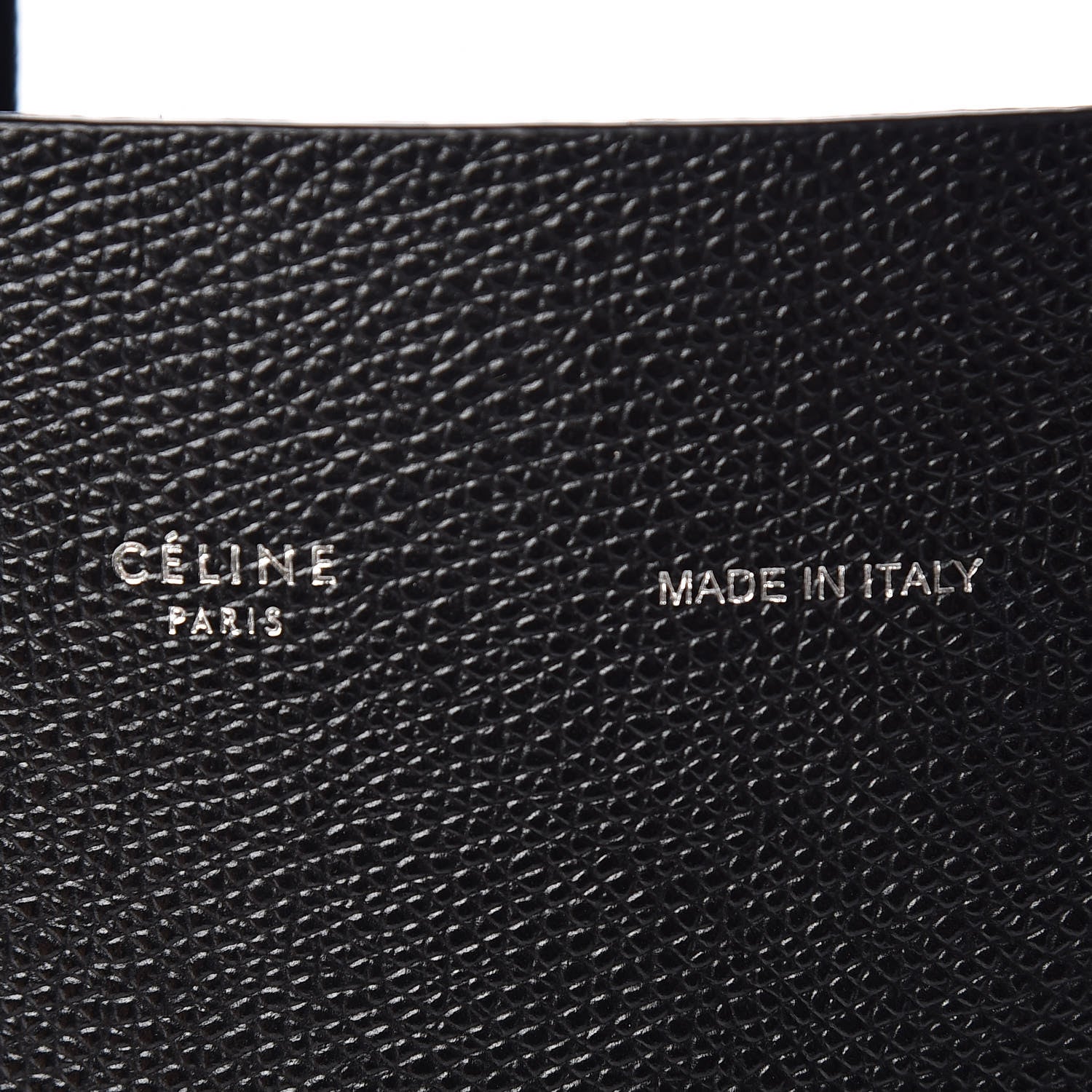 Celine Grained Calfskin Small Vertical Cabas Black 8 of 10