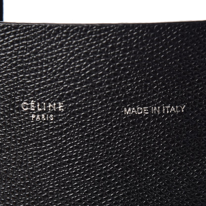 Celine Grained Calfskin Small Vertical Cabas Black 8 of 10
