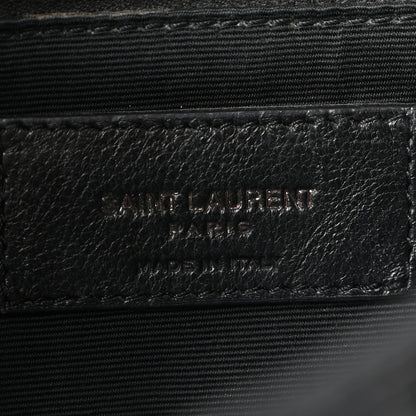 Saint Laurent Crinkled Calfskin Matelasse Monogram Medium Niki Chain Satchel Black 6 of 10