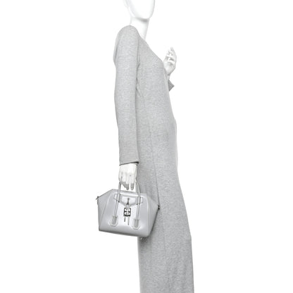 Givenchy Box Calfskin Mini Lock Antigona Shoulder Bag Medium Grey 2 of 9