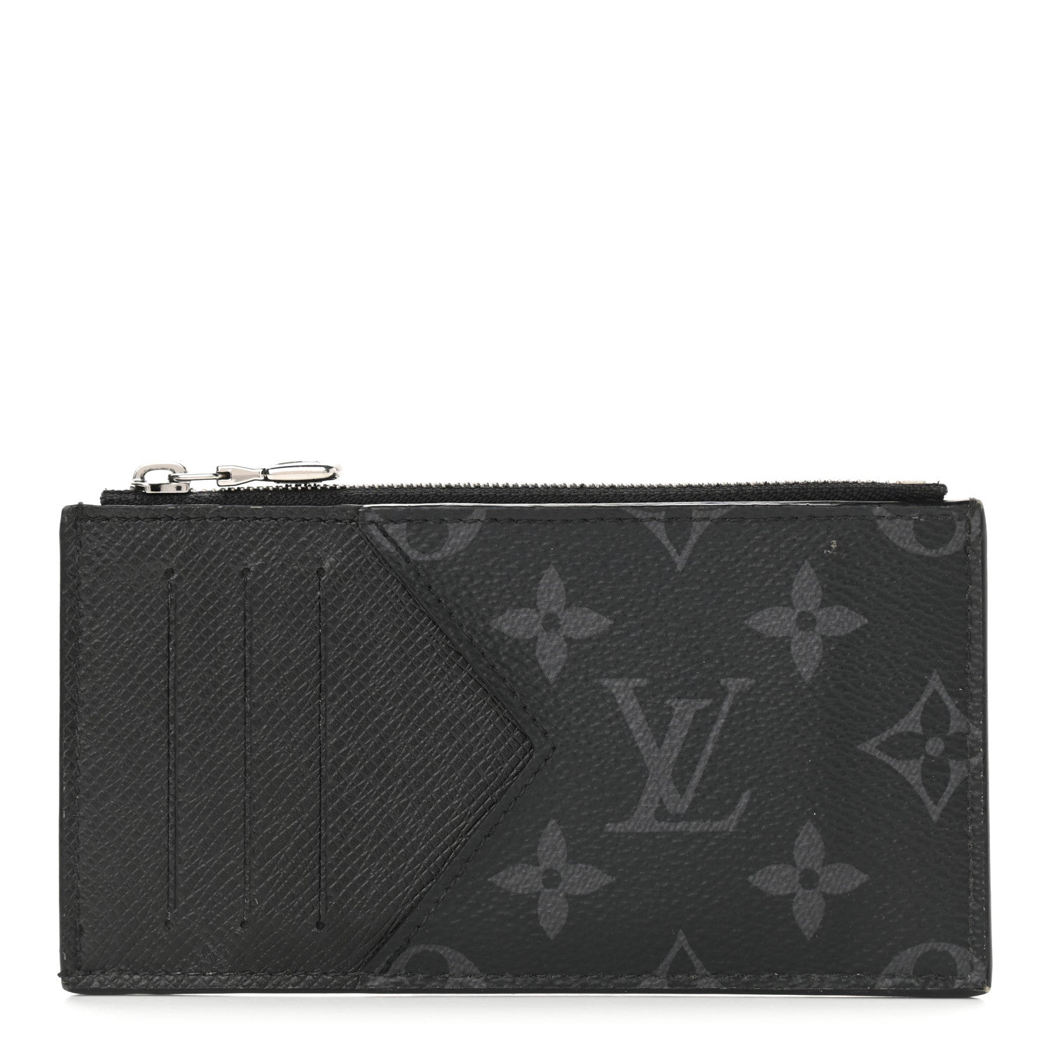 Louis Vuitton Monogram Eclipse Taiga Coin Card Holder 1 of 10