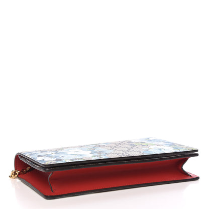 Gucci GG Supreme Monogram Blooms Chain Wallet Blue 4 of 10