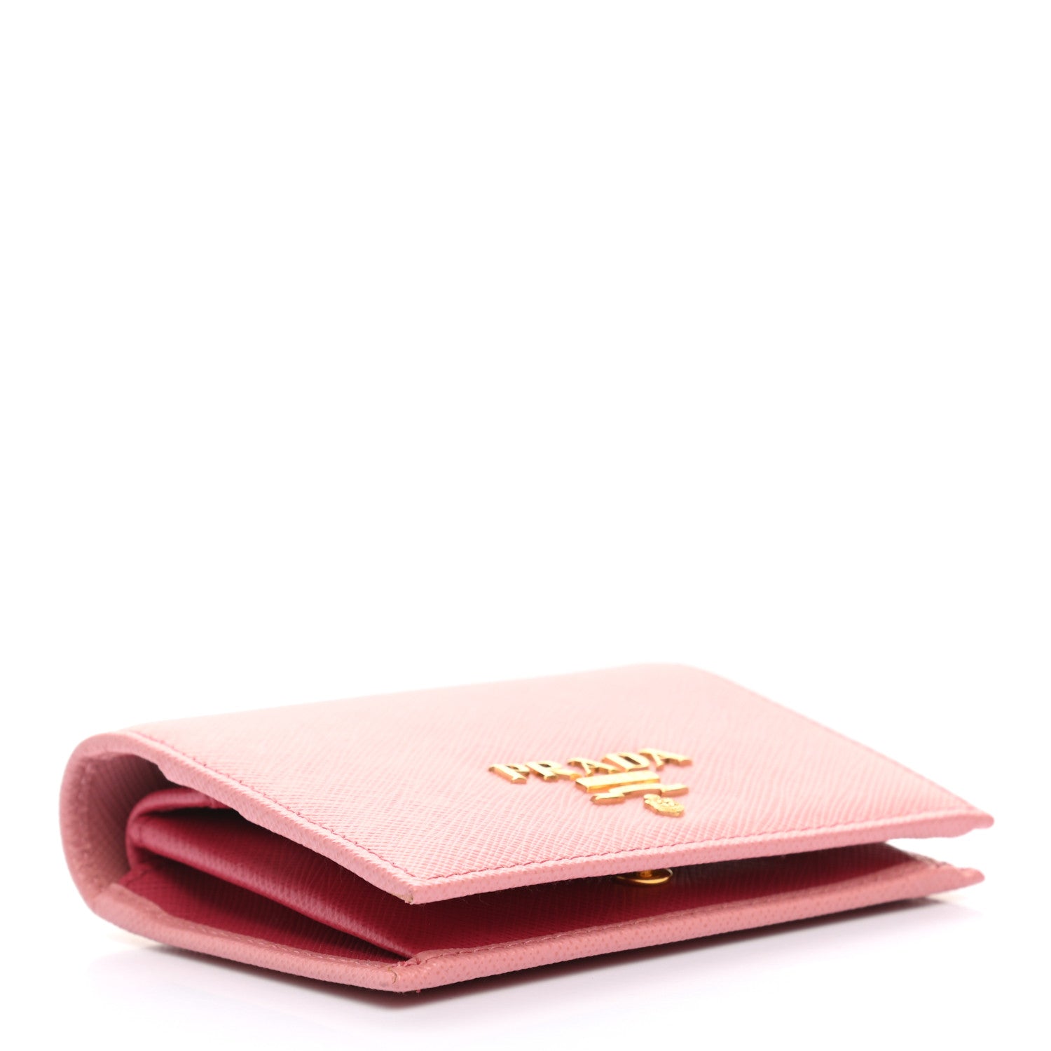 Prada Saffiano Colour Metal Bi-Fold Wallet Petalo 4 of 7