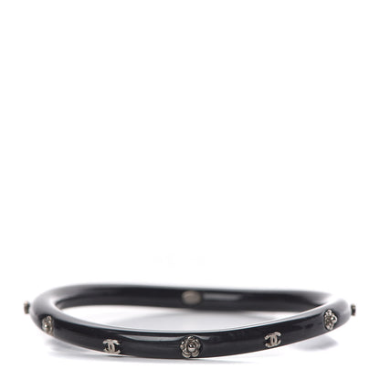 Chanel Resin Camellia CC Bracelet Black 1 of 4
