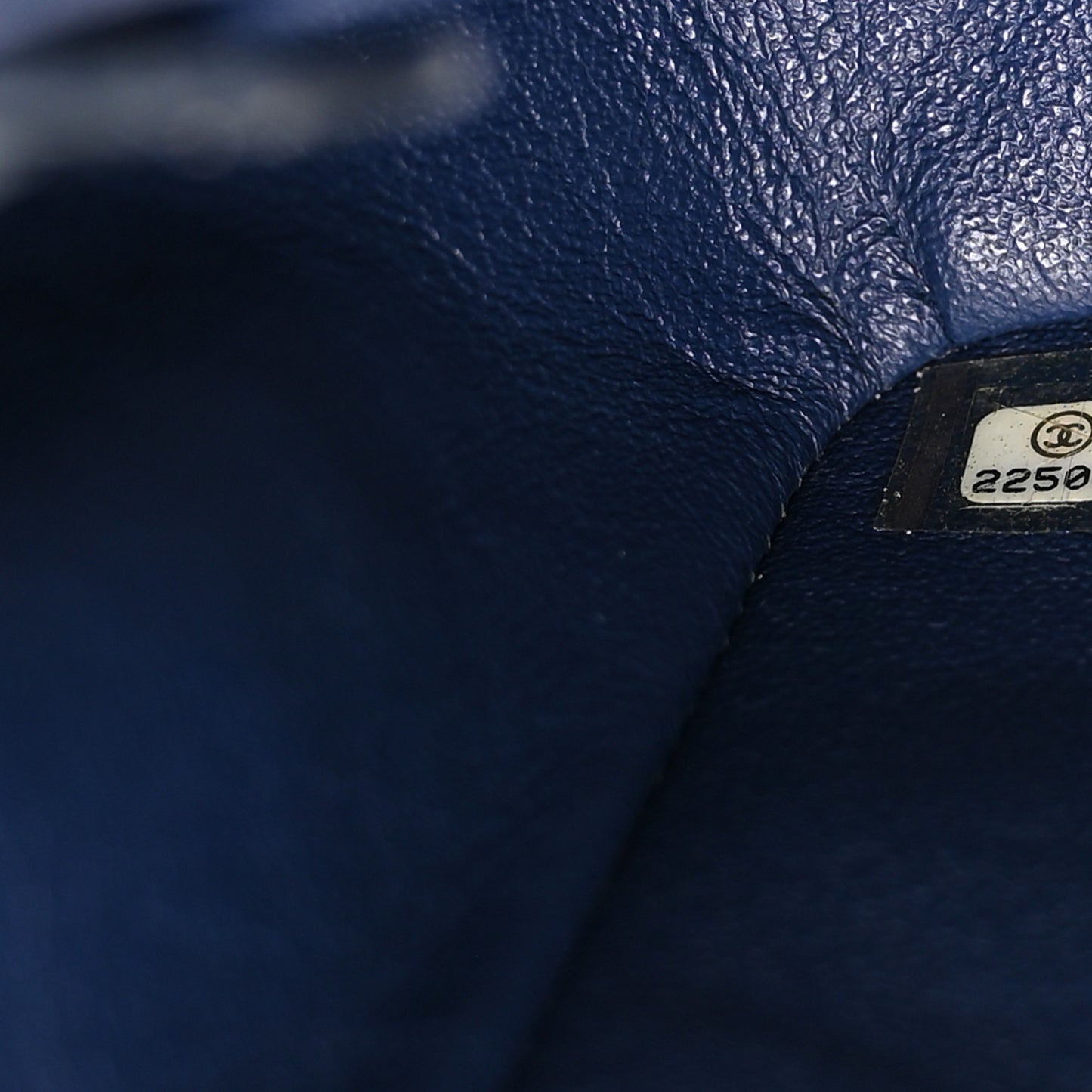 Lambskin Quilted Mini Square Flap Navy
