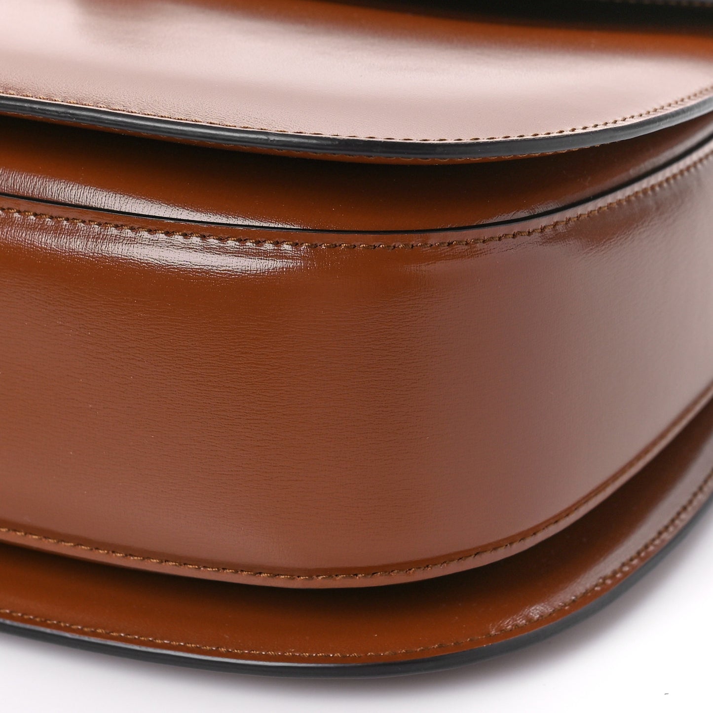 Boarded Dyana Lux Calfskin Web Medium Bamboo 1947 Top Handle Bag Brown