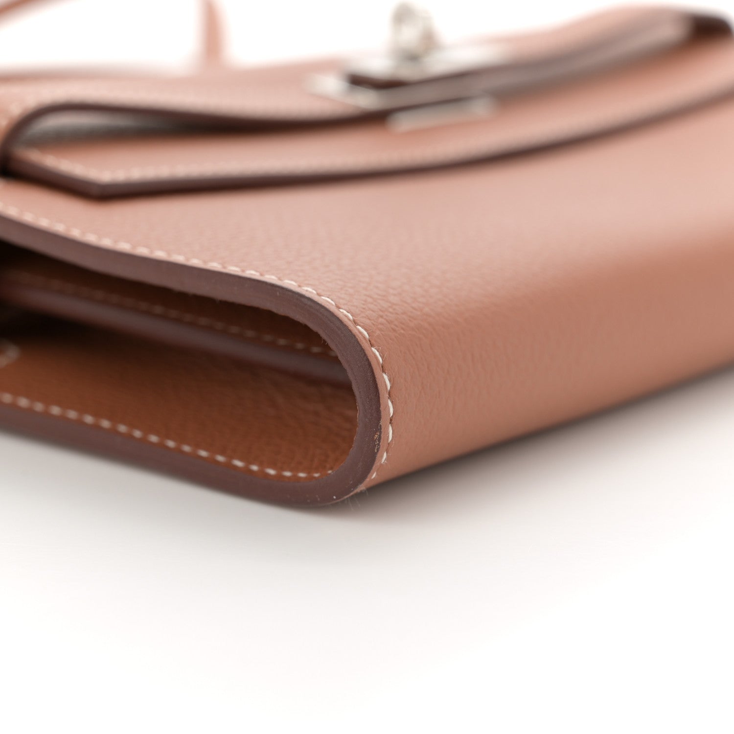 Hermes Evercolor Kelly Wallet To Go Gold 9 of 11