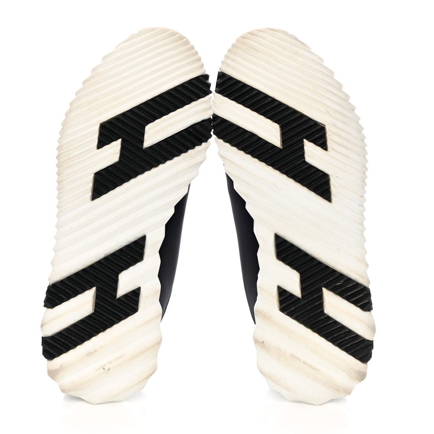 Technical Jersey Suede Goatskin Bouncing Sneakers 37 Black White