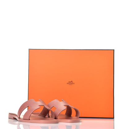 Hermes Epsom Oran Sandals 37 Rose Aube 8 of 8