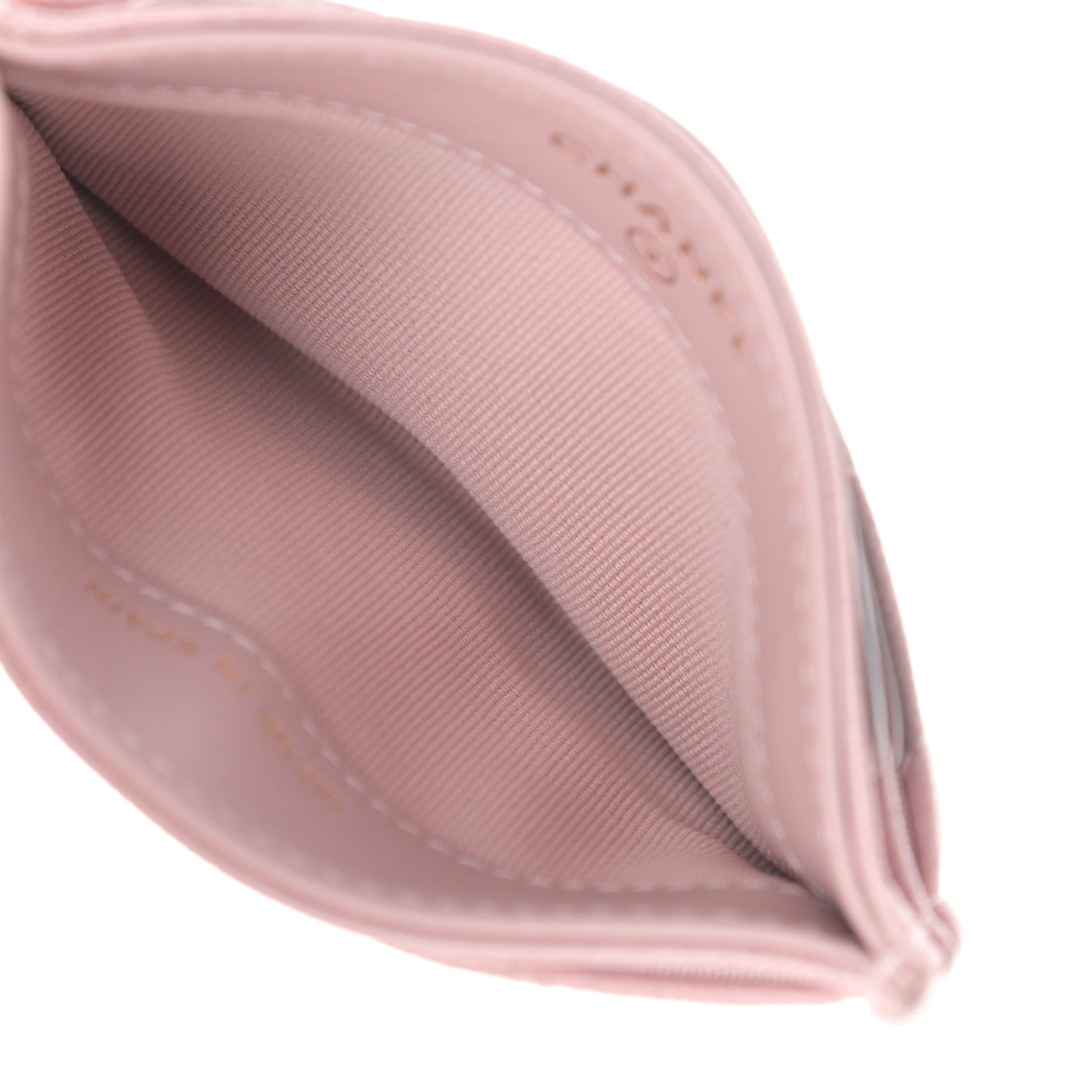Chanel Caviar Quilted Studded CC Card Holder Light Pink 5 of 10
