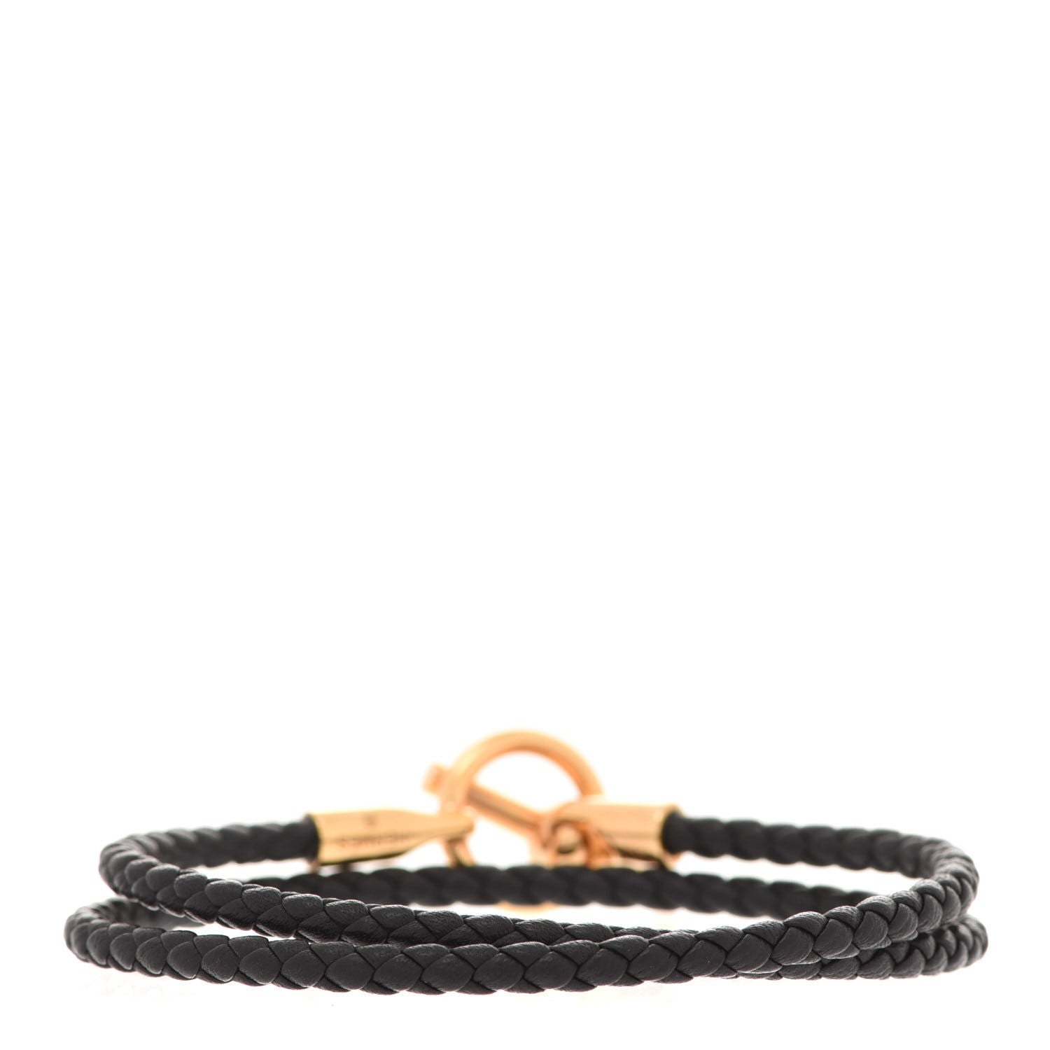 Hermes Swift Double Tour Glenan Bracelet T3 Black 3 of 4