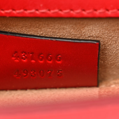 Gucci Calfskin Mini Sylvie Chain Shoulder Bag Hibiscus Red 7 of 10