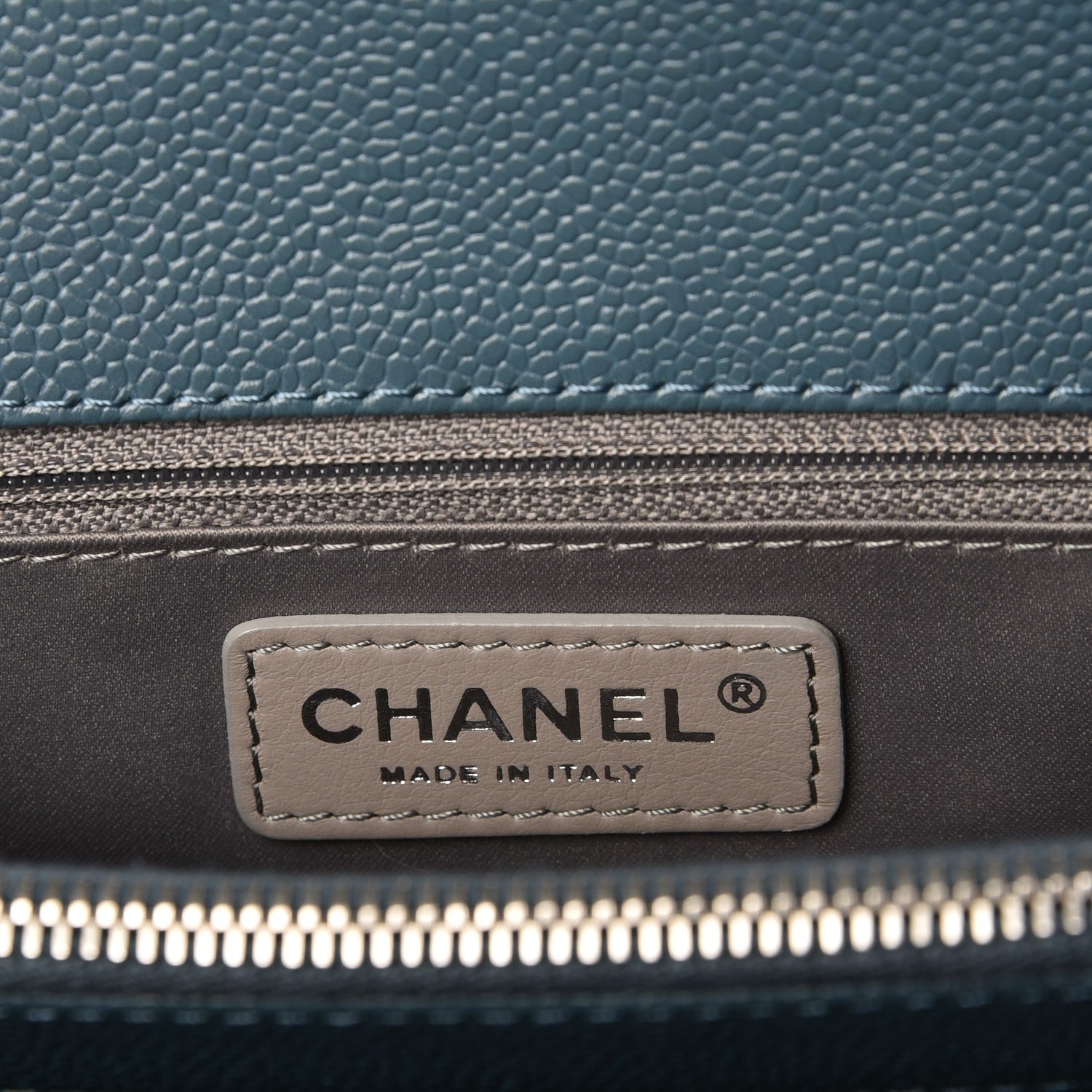 Chanel Caviar Quilted Grand Shopping Tote GST Blue 6 of 10