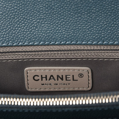Chanel Caviar Quilted Grand Shopping Tote GST Blue 6 of 10