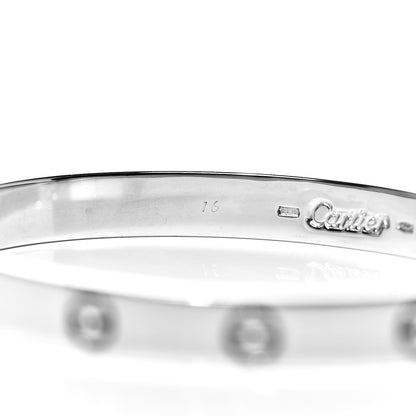 Cartier 18K White Gold LOVE Bracelet 16 7 of 7