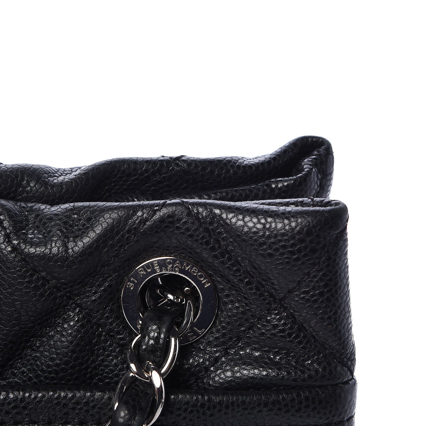 Caviar Quilted Timeless CC Soft Tote Black