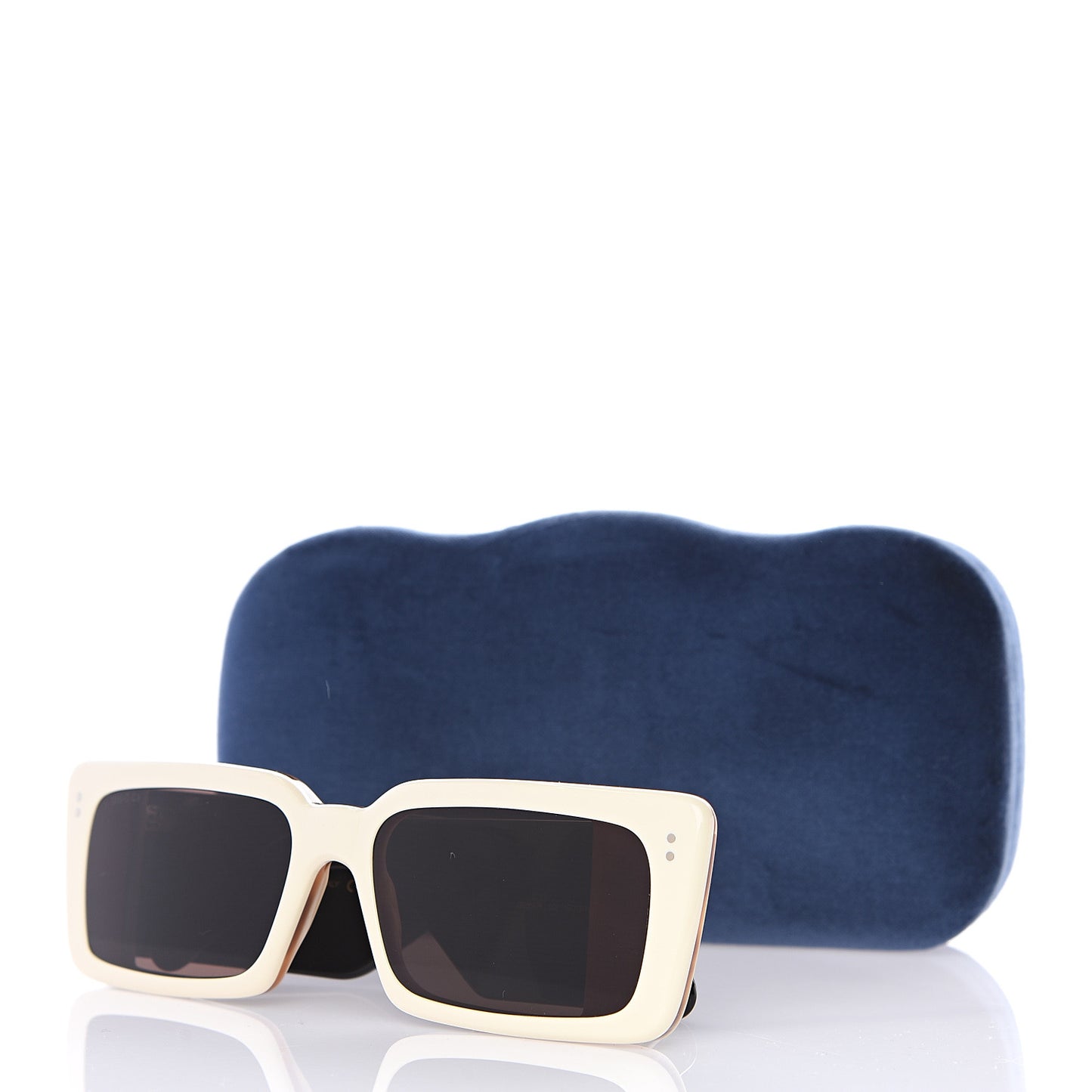 Acetate Rectangular Flap GG0543S Sunglasses White Black