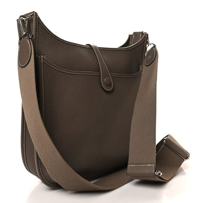 Hermes Taurillon Clemence Evelyne III PM Etoupe 3 of 10