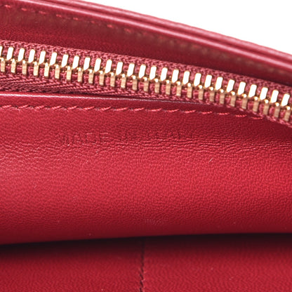 Christian Dior Grained Calfskin Diorama Wallet on Chain Pouch Burgundy 7 of 12