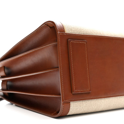 Saint Laurent Linen Calfskin Small Souple Sac De Jour Cognac 9 of 12