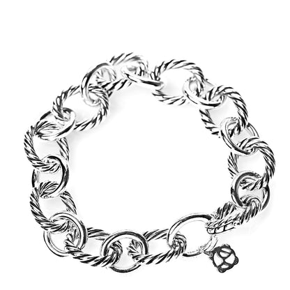 David Yurman Sterling Silver 10mm Medium Oval Link Bracelet 2 of 4