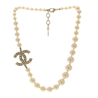 Chanel Pearl CC 100th Anniversary Necklace Light Gold 3 of 6