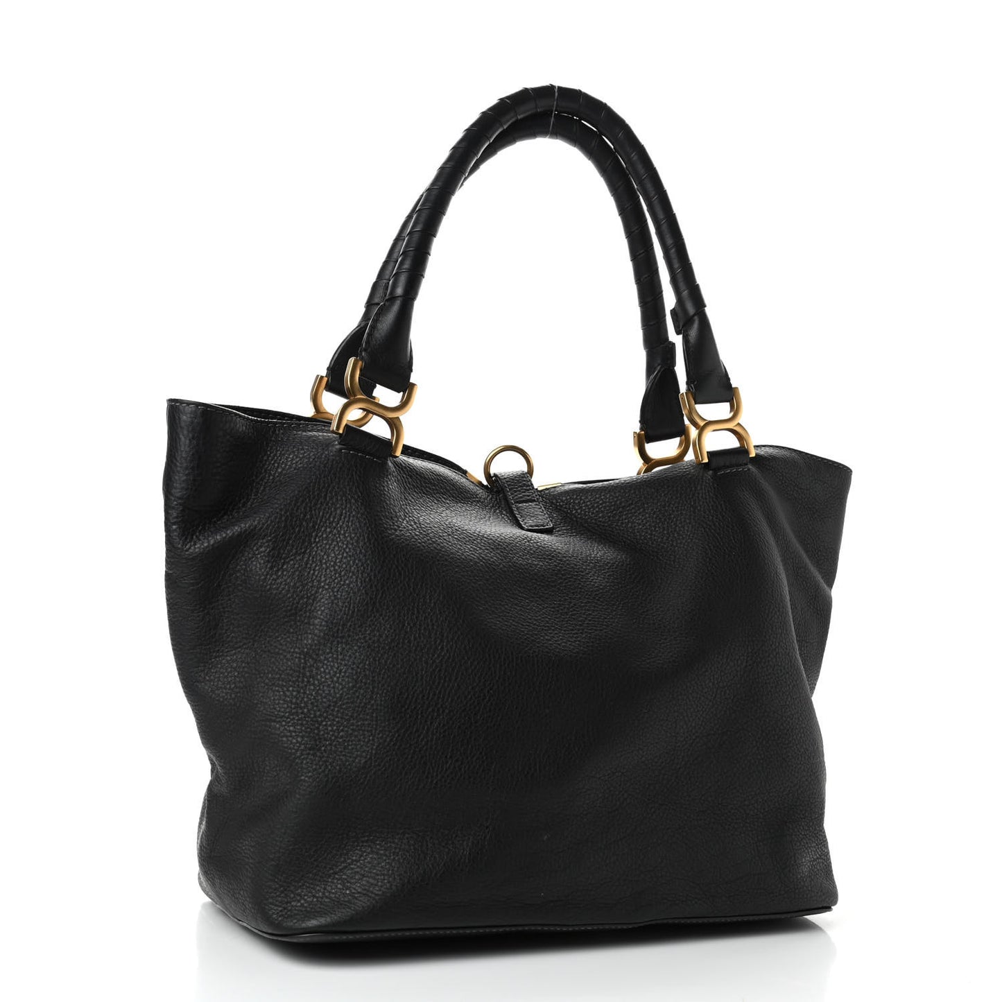 Calfskin Large New Marcie Tote Black