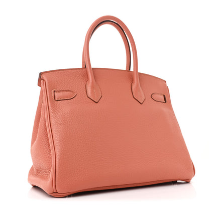 Hermes Taurillon Clemence Birkin 30  Rose Thé 3 of 14