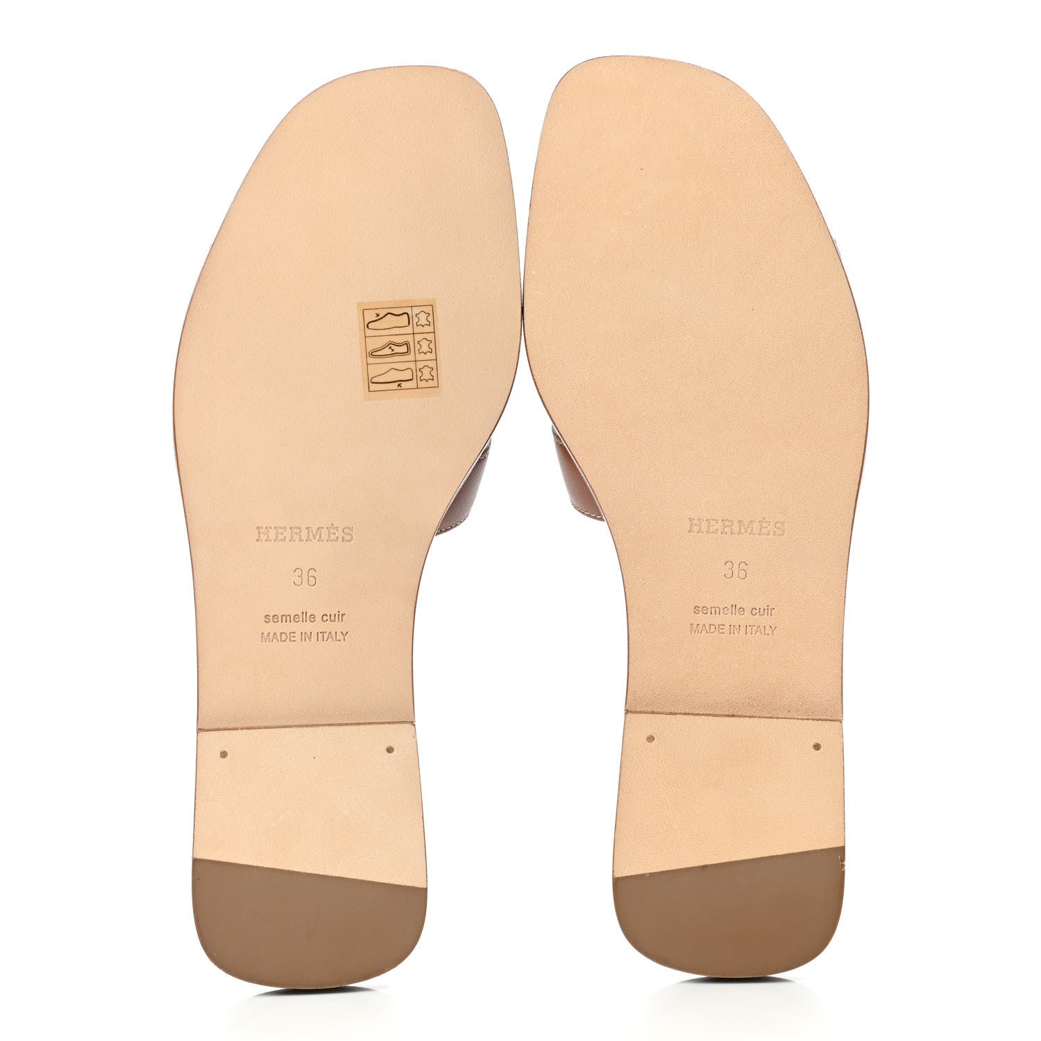 Hermes Box Calfskin Oran Sandals 36 Gold 5 of 8