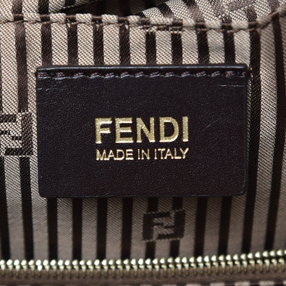 Fendi Capra Vitello Dolce Marmol Colorblock Small Chameleon Tote Cipria Makeup Camel 6 of 16