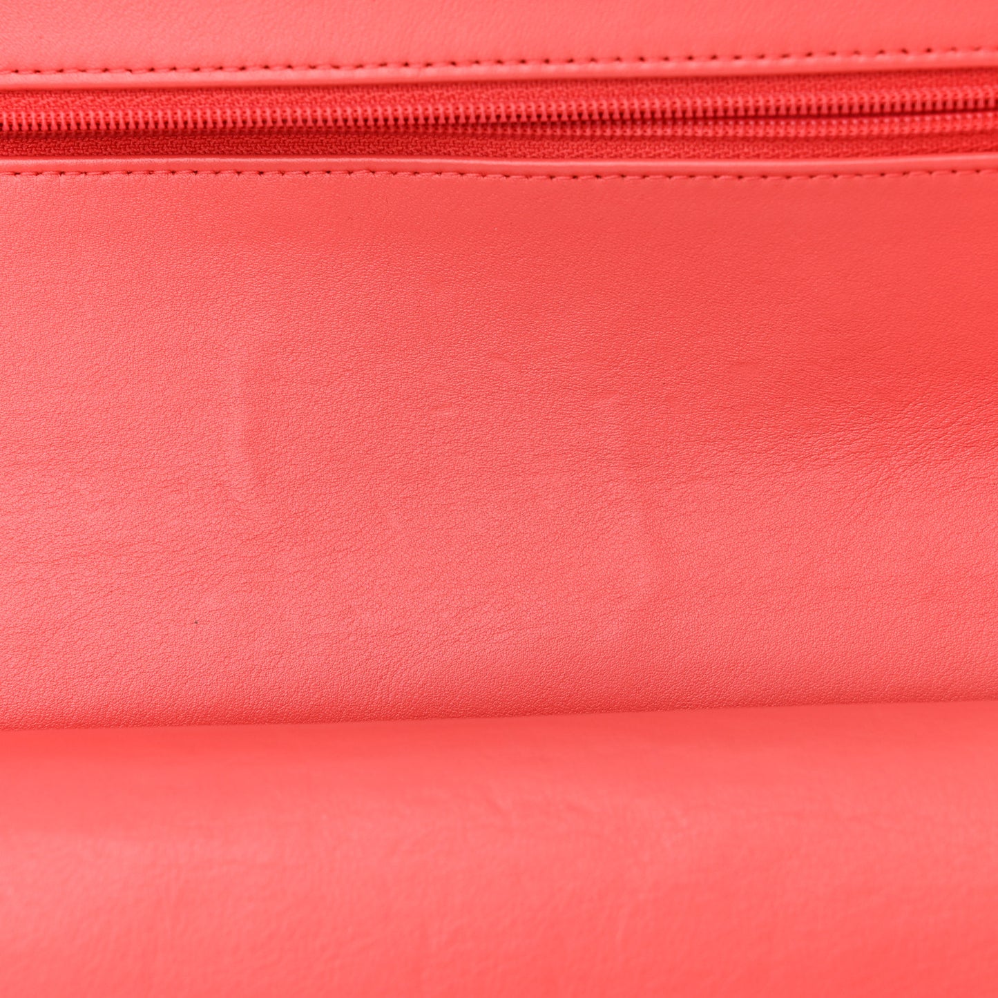 Patent Quilted Medium Double Flap Coral