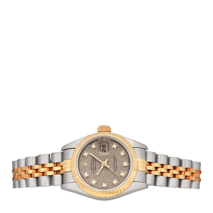 Rolex Stainless Steel 18K Yellow Gold Diamond 26mm Oyster Perpetual Datejust Watch Champagne Jubilee 69173 2 of 4
