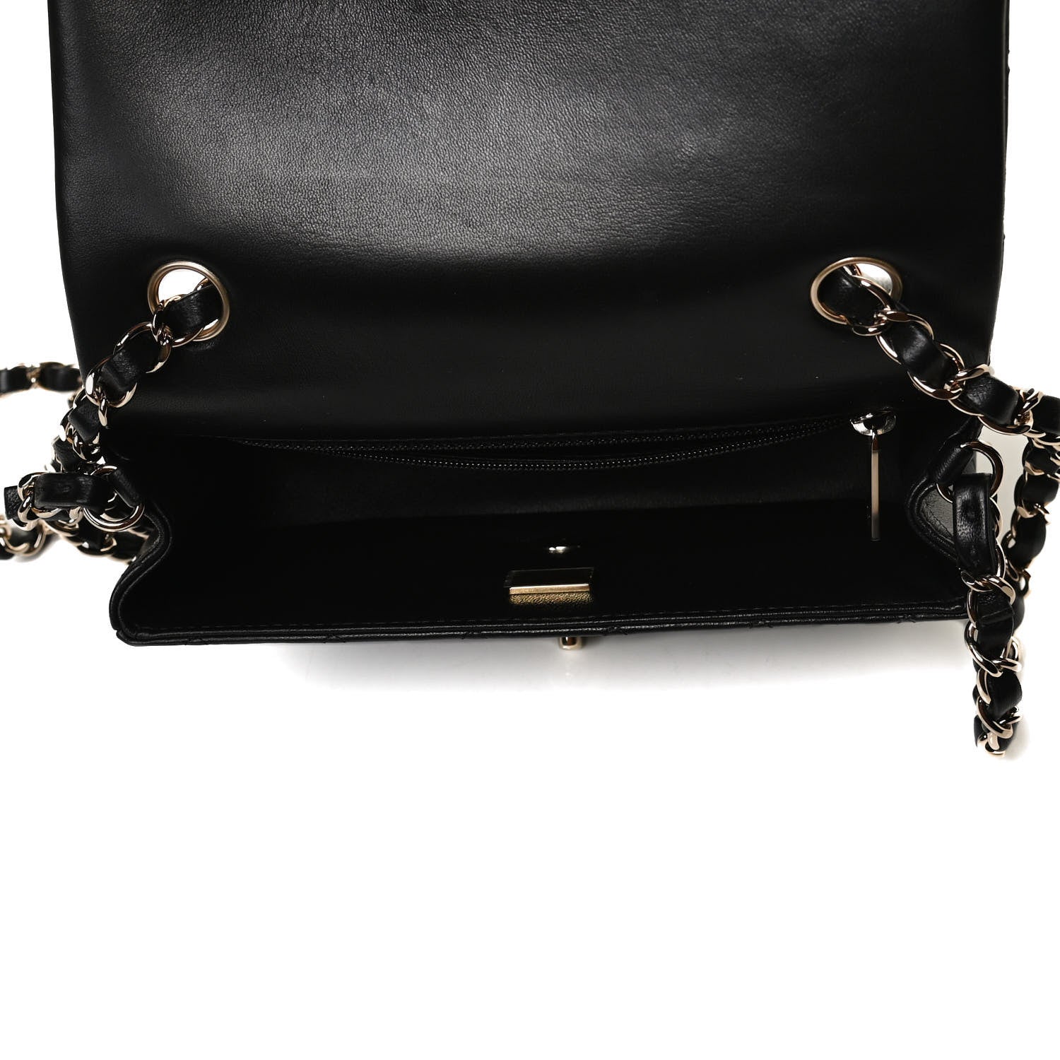 Chanel Lambskin Quilted Mini Rectangular Flap Black 4 of 12