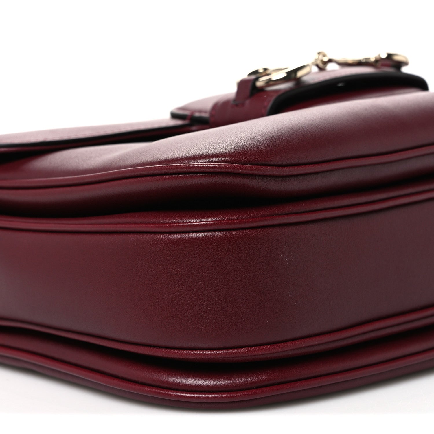 Gucci Arabella Calfskin Horsebit 1955 Shoulder Bag Rosso Ancora 9 of 10