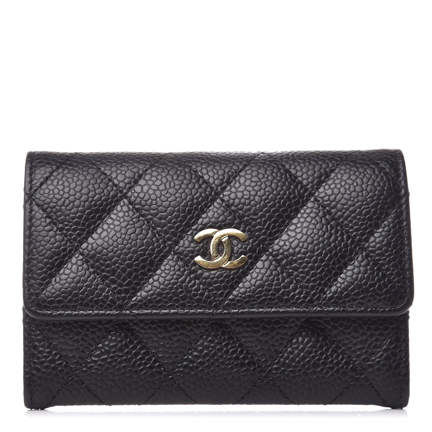Chanel Caviar Quilted Flap Card Holder Black 1 of 8