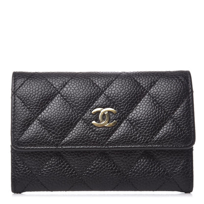 Chanel Caviar Quilted Flap Card Holder Black 1 of 8