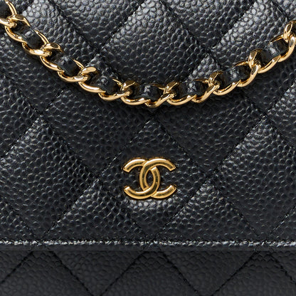 Chanel Caviar Quilted Wallet on Chain WOC Black 9 of 12
