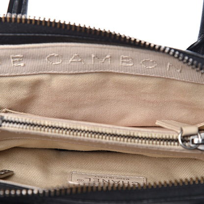 Chanel Shiny Sheepskin Quilted Small Shopping Tote Black 9 of 16
