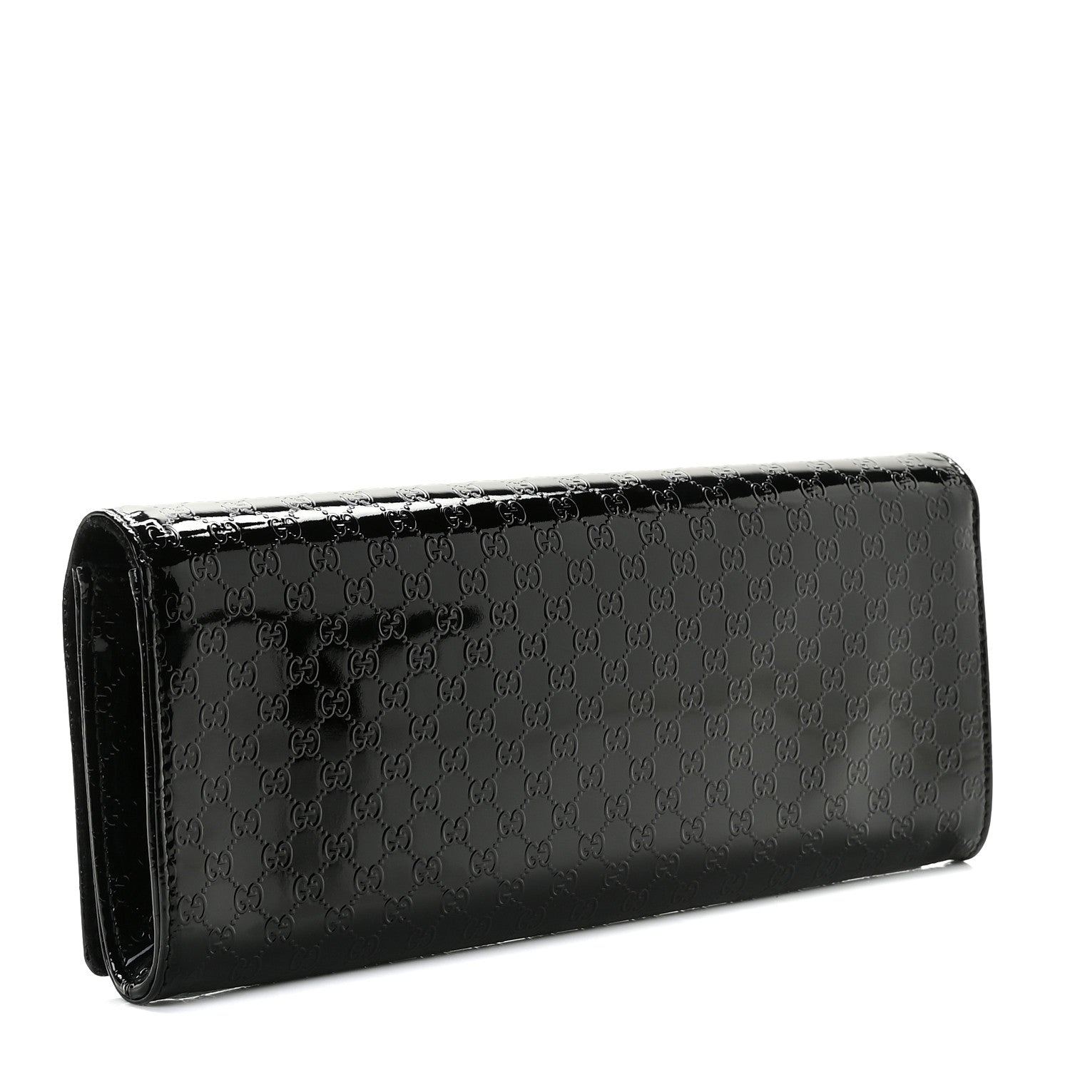 Gucci Patent Microguccissima Small Broadway Clutch Black 2 of 9