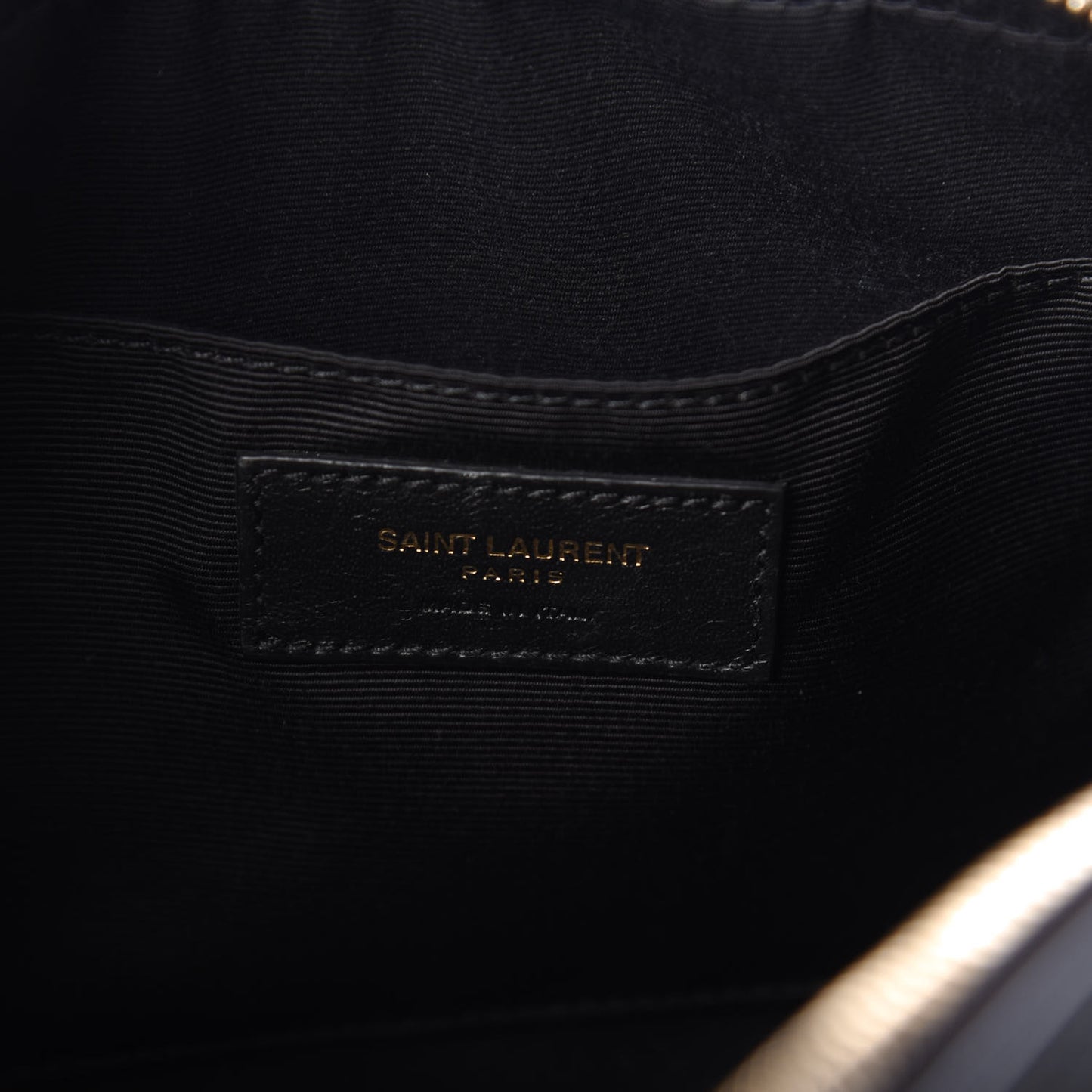 Calfskin Matelasse Monogram Lou Camera Bag Black