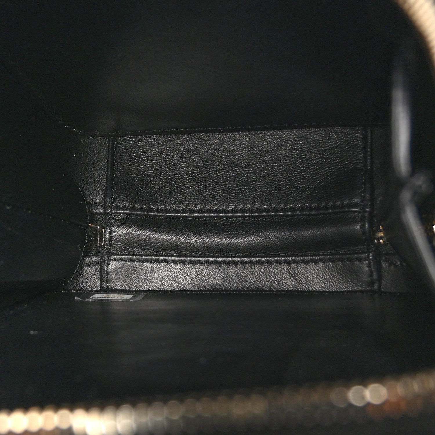 Chanel Caviar Quilted CC North South Filigree Vanity Case Black 5 of 10