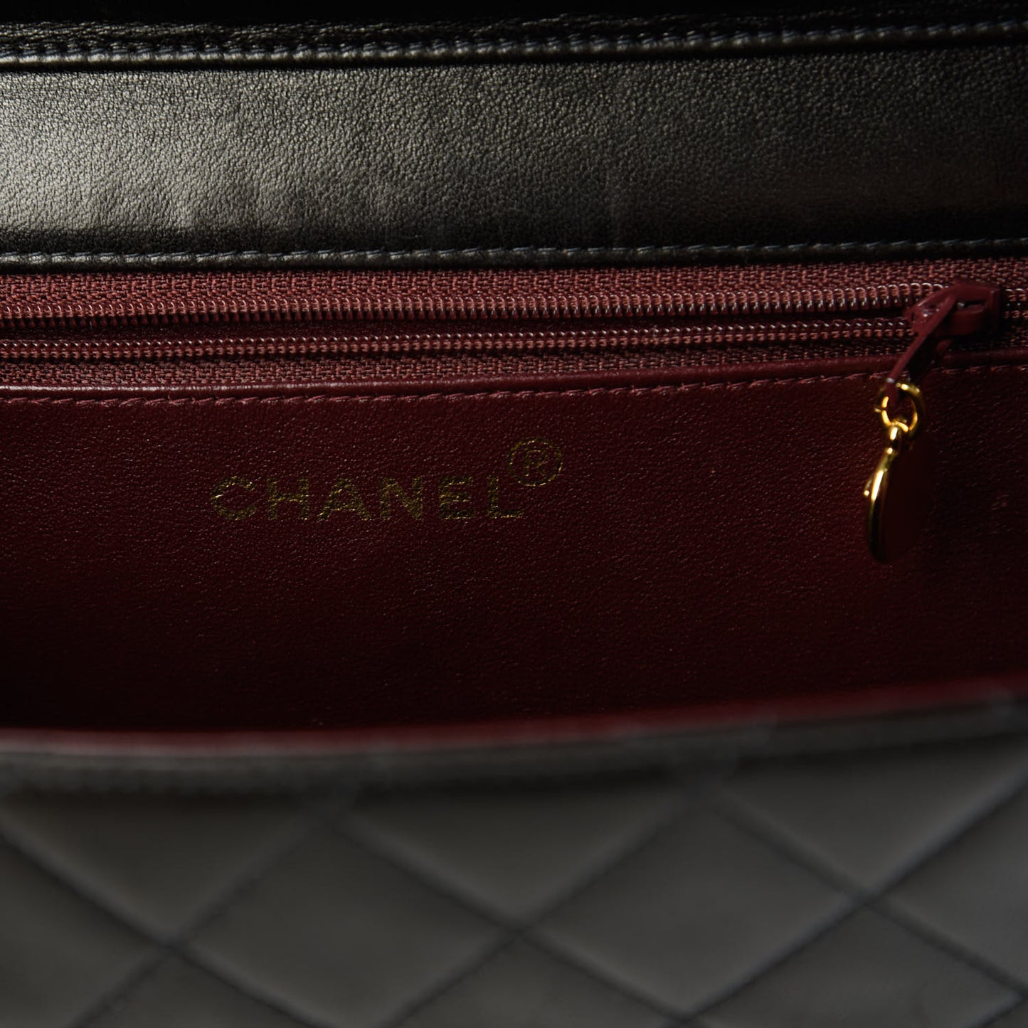 Lambskin Quilted Small Single Flap Bag Dark Brown